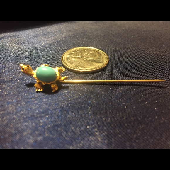 🪩🐢Unique gold turtle brooch - Picture 2 of 2